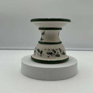 Holly Holiday Candle Holder Pillar or Taper